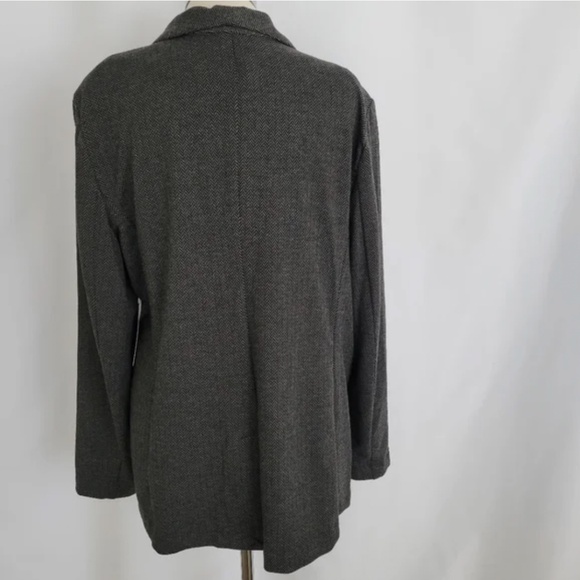 💕 Apt 9 Blazer Houndstooth Plaid charcoal gray black - Picture 4 of 10